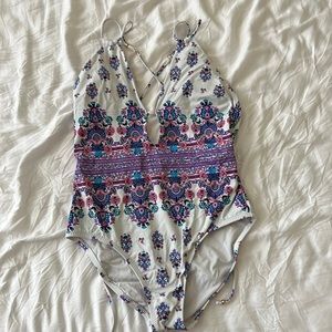 Nanette Lepore Plunge One Piece Swimsuit